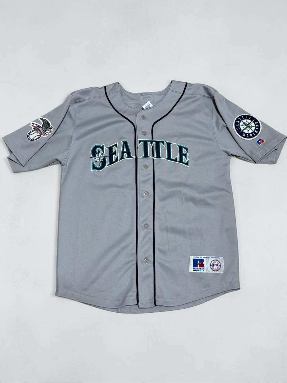 Vintage 2001 Seattle Mariners #51 Jersey Russell Athl Youth XL/Men's S Stitched
